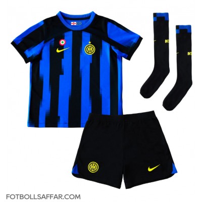 Inter Milan Lautaro Martinez #10 Hemmadräkt Barn 2023-24 Kortärmad (+ Korta byxor)